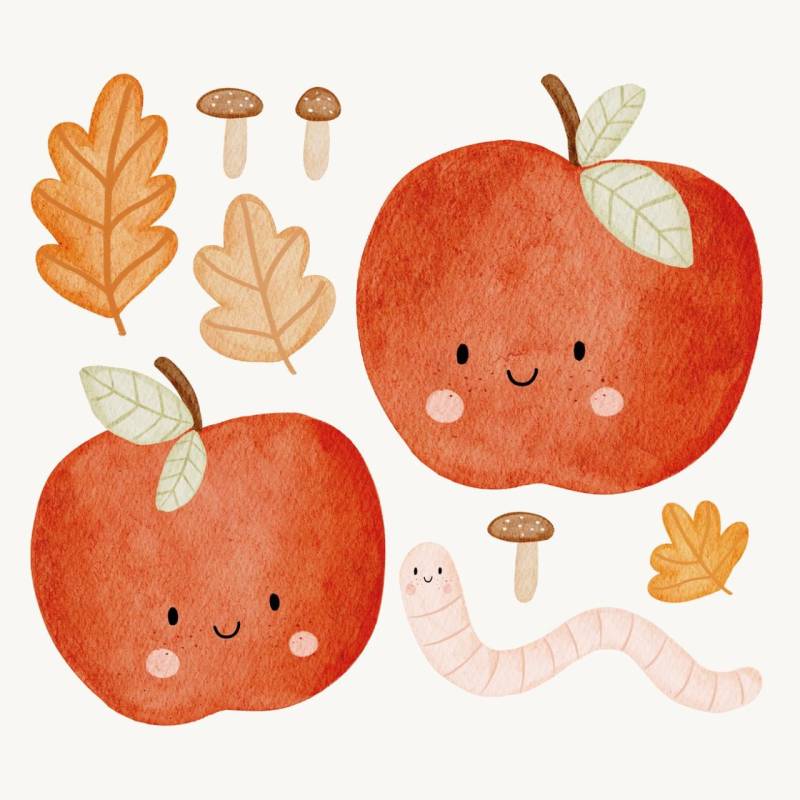 Bügelbild Herbst Apfel & Regenwurm Bügelbilderset - Motiv Zum Aufbügeln Auf Kinderkleidung Hej Hanni Art. Nr. Hhs-52002023506187 Bügelbild Herbst Apfel & Regenwurm Bügelbilderset - Motiv Zum Aufbügeln Auf Kinderkleidung Hej Hanni Art. Nr. Hhs-52002023506187 von HejHanni