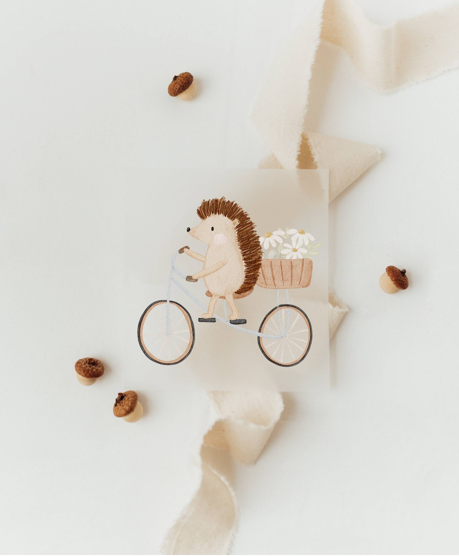 Bügelbild Igel Fahrrad - Motiv Zum Aufbügeln Auf Kinderkleidung Hej Hanni Art. Nr. Hhs-45088271663371 von HejHanni