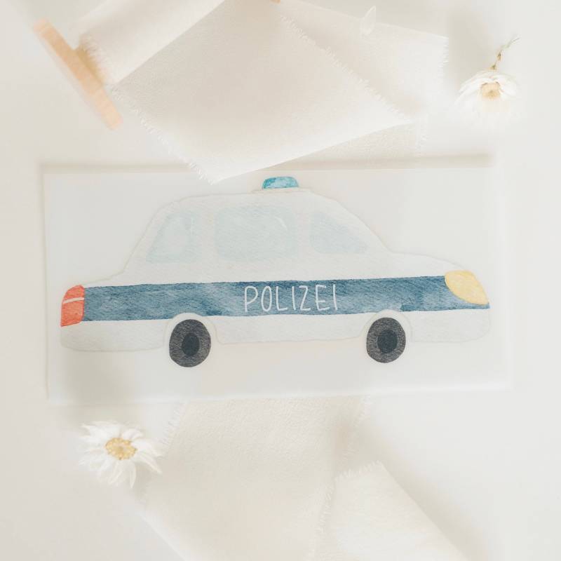 Bügelbild Polizeiauto - Motiv Zum Aufbügeln Auf Kinderkleidung Hej Hanni Art. Nr. Hhs-45088313966859 Bügelbild Polizeiauto - Motiv Zum Aufbügeln Auf Kinderkleidung Hej Hanni Art. Nr. Hhs-45088313966859 von HejHanni