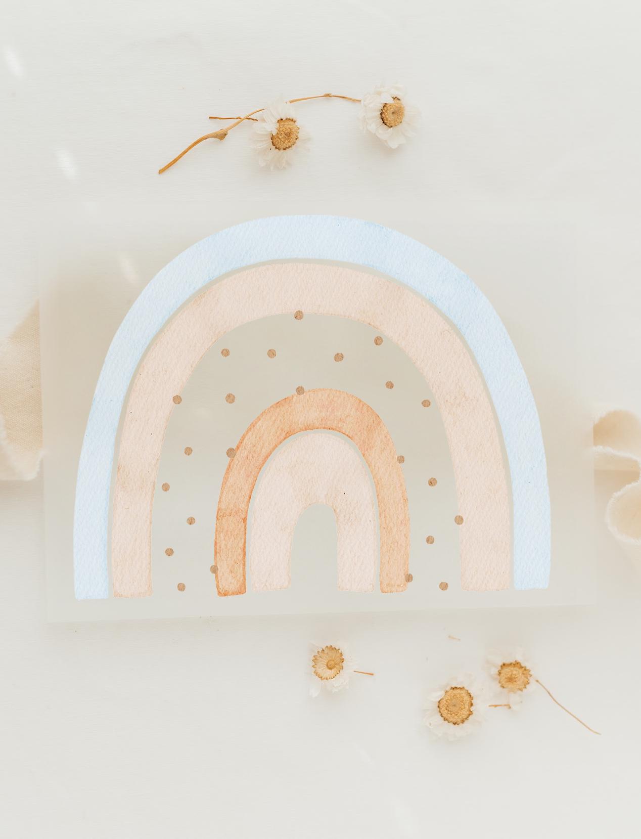 Bügelbild Regenbogen Blau - Motiv Zum Aufbügeln Auf Kinderkleidung Hej Hanni Art. Nr. Hhs-52002112766219 von HejHanni