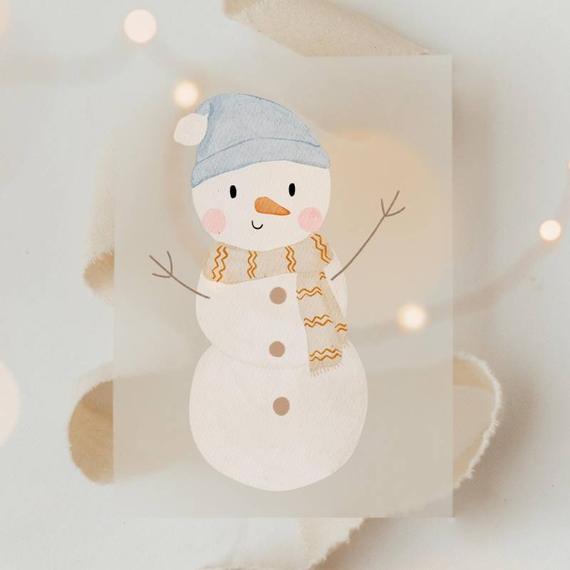 Bügelbild Weihnachten Schneemann - Motiv Zum Aufbügeln Auf Kinderkleidung Hej Hanni Art. Nr. Hhs-45926407143691 von HejHanni
