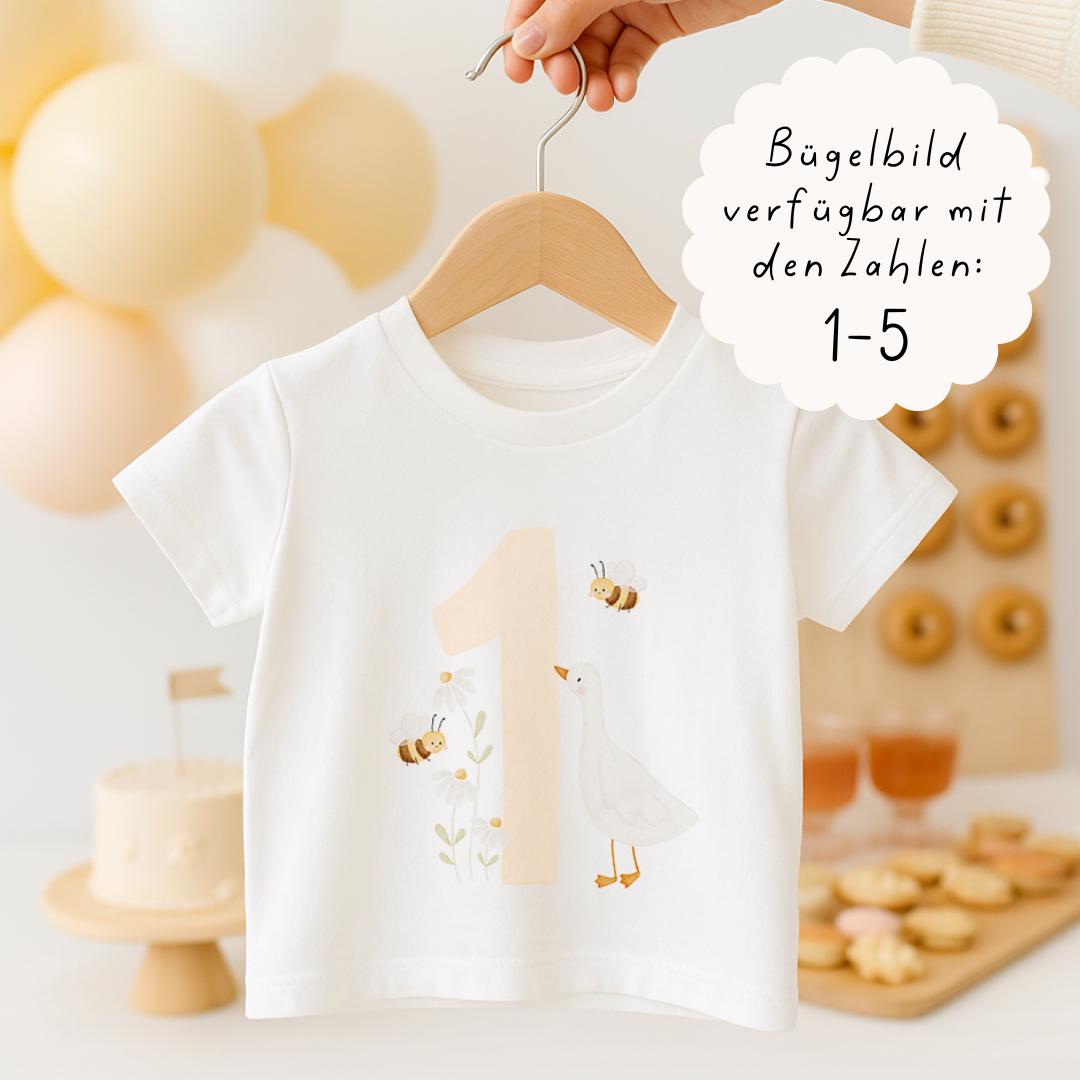 Bügelbild Zahl Gans Geburtstag - Motiv Zum Aufbügeln Auf Kinderkleidung Hej Hanni Art. Nr. Hhs-51633768071435 von HejHanni