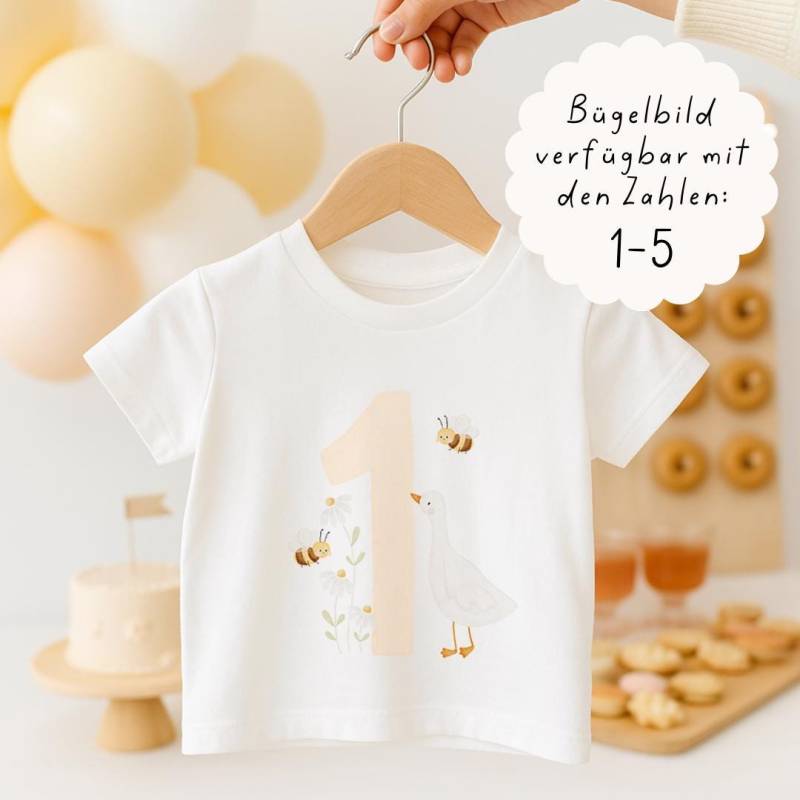 Bügelbild Zahl Gans Geburtstag - Motiv Zum Aufbügeln Auf Kinderkleidung Hej Hanni Art. Nr. Hhs-51633768071435 von HejHanni