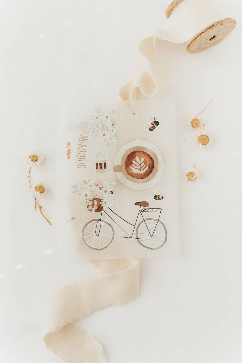 Bügelbilderset Blumen & Kaffee A5 - Motiv Zum Aufbügeln Auf Kinderkleidung Hej Hanni Art. Nr. Hhs-45088342737163 von HejHanni