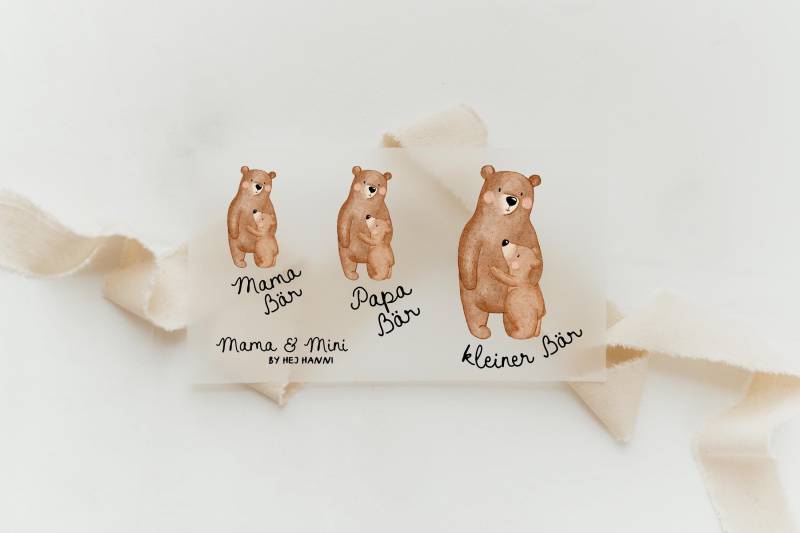 Bügelbilderset Mama & Mini Bär - Motiv Zum Aufbügeln Auf Kinderkleidung Hej Hanni Art. Nr. Hhs-45670670565643 Bügelbilderset Mama & Mini Bär - Motiv Zum Aufbügeln Auf Kinderkleidung Hej Hanni Art. Nr. Hhs-45670670565643 von HejHanni