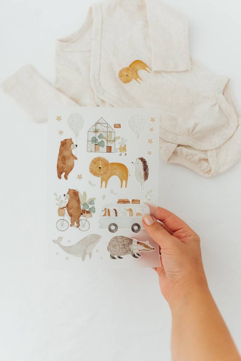 Bügelbilderset Tiere A5 - Motiv Zum Aufbügeln Auf Kinderkleidung Hej Hanni Art. Nr. Hhs-45088366985483 von HejHanni