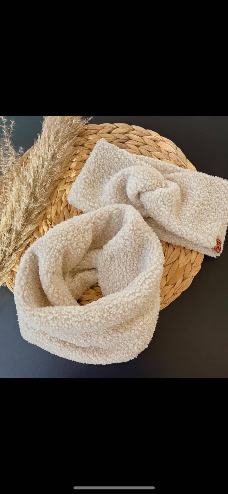 Set Aus Stirnband Und Loop Schal Weichem Teddy-Stoff, Kuschelweich Warm von HejMiniskleineWelt
