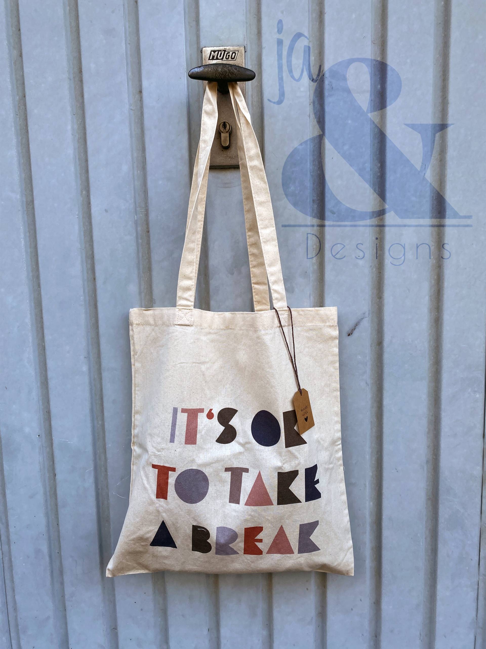 Jutebeutel, Tote Bag, Baumwolltasche, „It's Ok To Take A Break" Jutebeutel, Tote Bag, Baumwolltasche, „It's Ok To Take A Break" von HejYouDesign