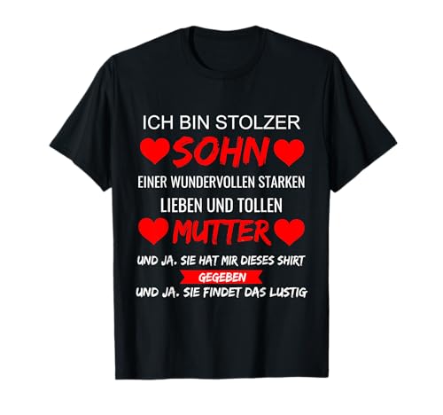 ich bin stolzer sohn - Geschenk für sohn von Mutter, Mama T-Shirt von Hejazi24 - Geschenk für sohn von mutter, Mama