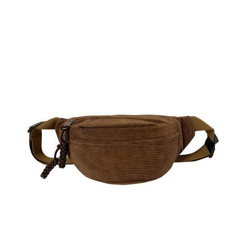 Damen Hüfttasche Mode Crossbody Tasche Damen Große Hüfttasche mit Verstellbaren Schultergurten Brusttasche Umhängetasche Geeignet für Reisen Bergsteigen Wandern, braun, einheitsgröße von Hejunx