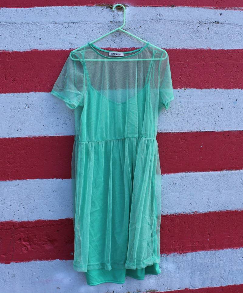 Omangebiet Schaum Funkeln/Mint Grün Frauen Kleid Xl/Xxl von HekateVintage