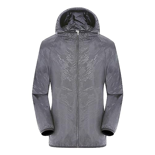 Hekbaep Regenjacke Damen Wasserdicht Atmungsaktiv Regenmantel Damen Windbreaker Lang Übergangsjacke Leichte Jacke mit Kapuze Frauen Regenparka Outdoorjacke Regenponcho für Regenzeit (S-4XL) von Hekbaep