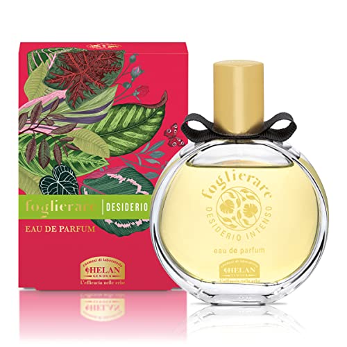 Helan, Foglierare, Intensives Desiderio – Damenparfüm mit Gourmand-Duft, orientalisches Eau de Parfum mit Noten von Pfirsich, Iris und Patchouli, mit Vanille und Bernstein – exotische Damenduft, 50 ml von Helan