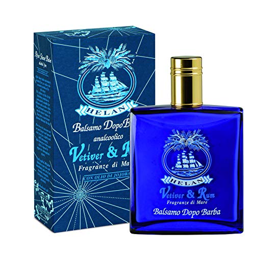 Helan, Vetiver&Rum - Bart Balsam Beruhigendes, After Shave Herren Weichmachendes Aftershave Herren, Gesichtscreme Männer Natürlich Alkoholfrei Gegen Irritationen, Frisch Duftendes Made in Italy, 100ml von Helan