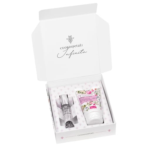Helan Cuor di Petali Infinita – Geschenkbox für Damen mit Damenduft 10 ml und Creme für trockene und rissige Hände, Reparatur, samtig, auch für Nägel, 50 ml, ideal als Geschenk für Mutter von Helan