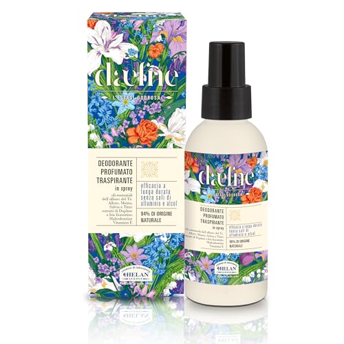 Helan Daefne–Deo-Spray für Damen und Herren mit Vitamin E und geruchshemmenden Maltodextrinen,frisches Deo-Parfüm 94% natürlichen Ursprungs ohne Alkohol,langanhaltende Deo-Parfums 100 ml,Made in Italy von Helan