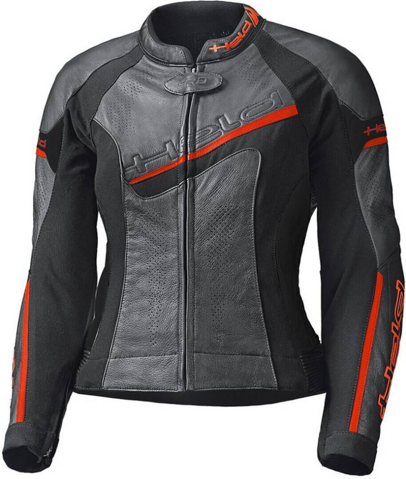 Held Biker Fashion Motorradjacke Debbie II perforierte Damen Motorrad Lederjacke Atmungsaktiv reißverschluss von Held Biker Fashion