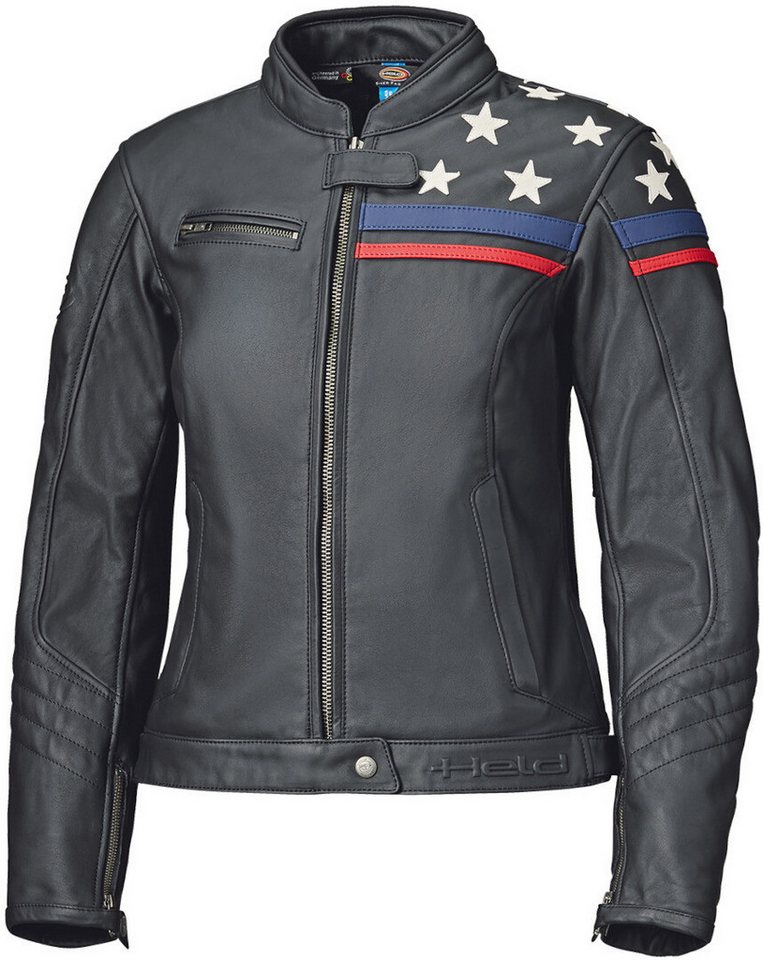 Held Biker Fashion Motorradjacke Midway Damen Motorrad Lederjacke Rückenprotektor enthalten von Held Biker Fashion