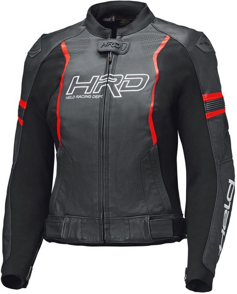 Held Biker Fashion Motorradjacke Street Rocket 4 Damen Motorrad Lederjacke Airbag vorbereitet,Verbindungsreißverschluss,Ellenbogenprotektore von Held Biker Fashion