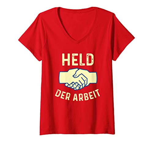 Damen Held Der Arbeit | DDR | Ostalgie | Retro | Kommunist Fun T-Shirt mit V-Ausschnitt Damen Held Der Arbeit | DDR | Ostalgie | Retro | Kommunist Fun T-Shirt mit V-Ausschnitt von Held Der Arbeit Sozialismus Ostalgie Geschenke