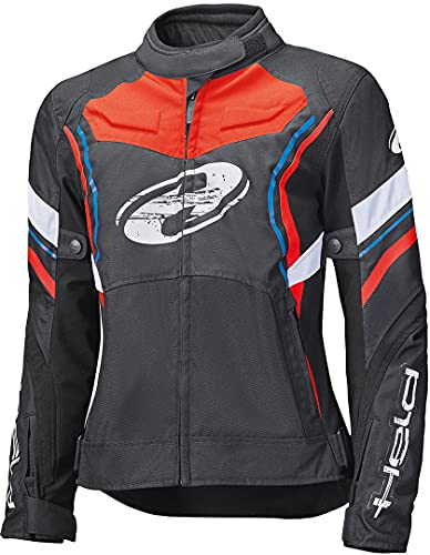 Held Baxley Top Damen Motorrad Textiljacke (Black/Red/Blue,L) von Held