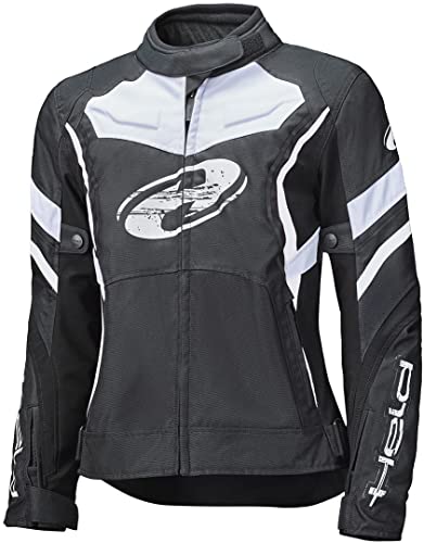 Held Baxley Top Damen Motorrad Textiljacke (Black/White,XXL) von Held