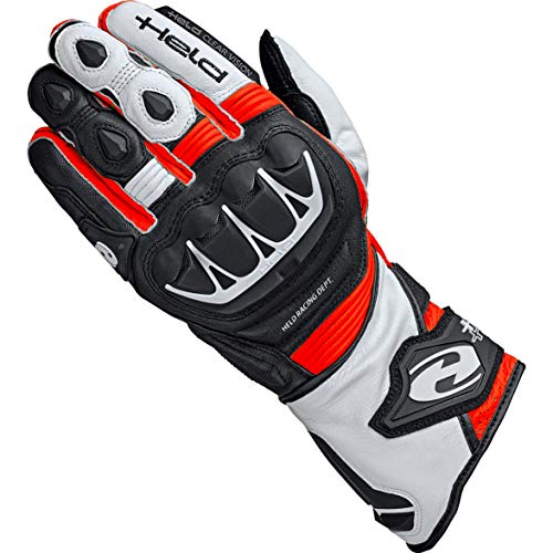 Held Motorradhandschuhe lang Motorrad Handschuh Evo-Thrux II Sport Handschuh schwarz/rot 12, Herren, Sportler, Ganzjährig, Leder von Held