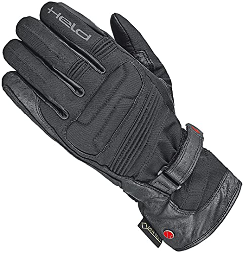 Held Motorradhandschuhe lang Motorrad Handschuh Satu II Gore-Tex® Handschuh schwarz 13, Herren, Tourer, Ganzjährig, Leder/Textil von Held