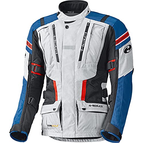 Held Motorradjacke mit Protektoren Motorrad Jacke Hakuna II Adventurejacke grau/blau 3XL, Herren, Enduro/Reiseenduro, Ganzjährig, Textil von Held