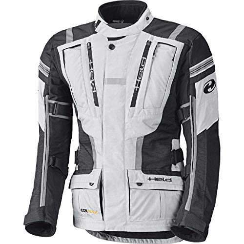 Held Motorradjacke mit Protektoren Motorrad Jacke Hakuna II Adventurejacke grau/schwarz 4XL, Herren, Enduro/Reiseenduro, Ganzjährig, Textil von Held