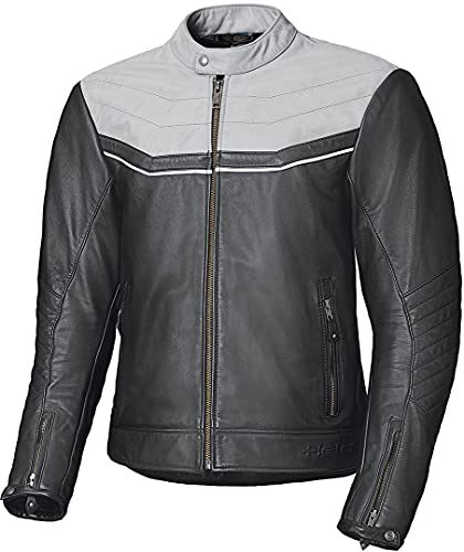 Held Motorradjacke mit Protektoren Motorrad Jacke Heyden Lederjacke schwarz/grau 54, Herren, Chopper/Cruiser, Ganzjährig von Held