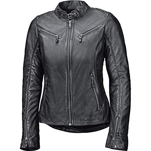 Held Motorradjacke mit Protektoren Motorrad Jacke Sabira Damen Lederjacke schwarz 42, Chopper/Cruiser, Ganzjährig von Held