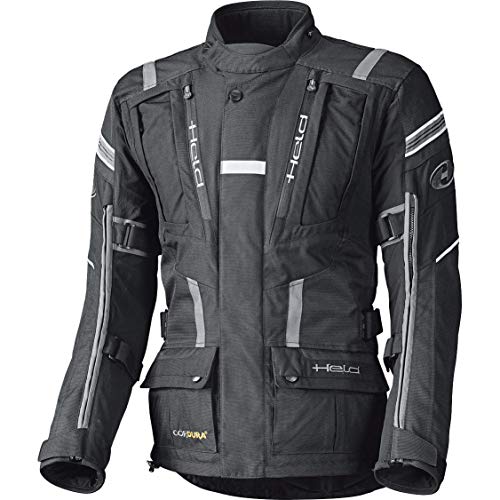 Held Motorradjacke mit Protektoren Motorrad Jacke Hakuna II Adventurejacke schwarz/grau 3XL, Herren, Enduro/Reiseenduro, Ganzjährig, Textil von Held