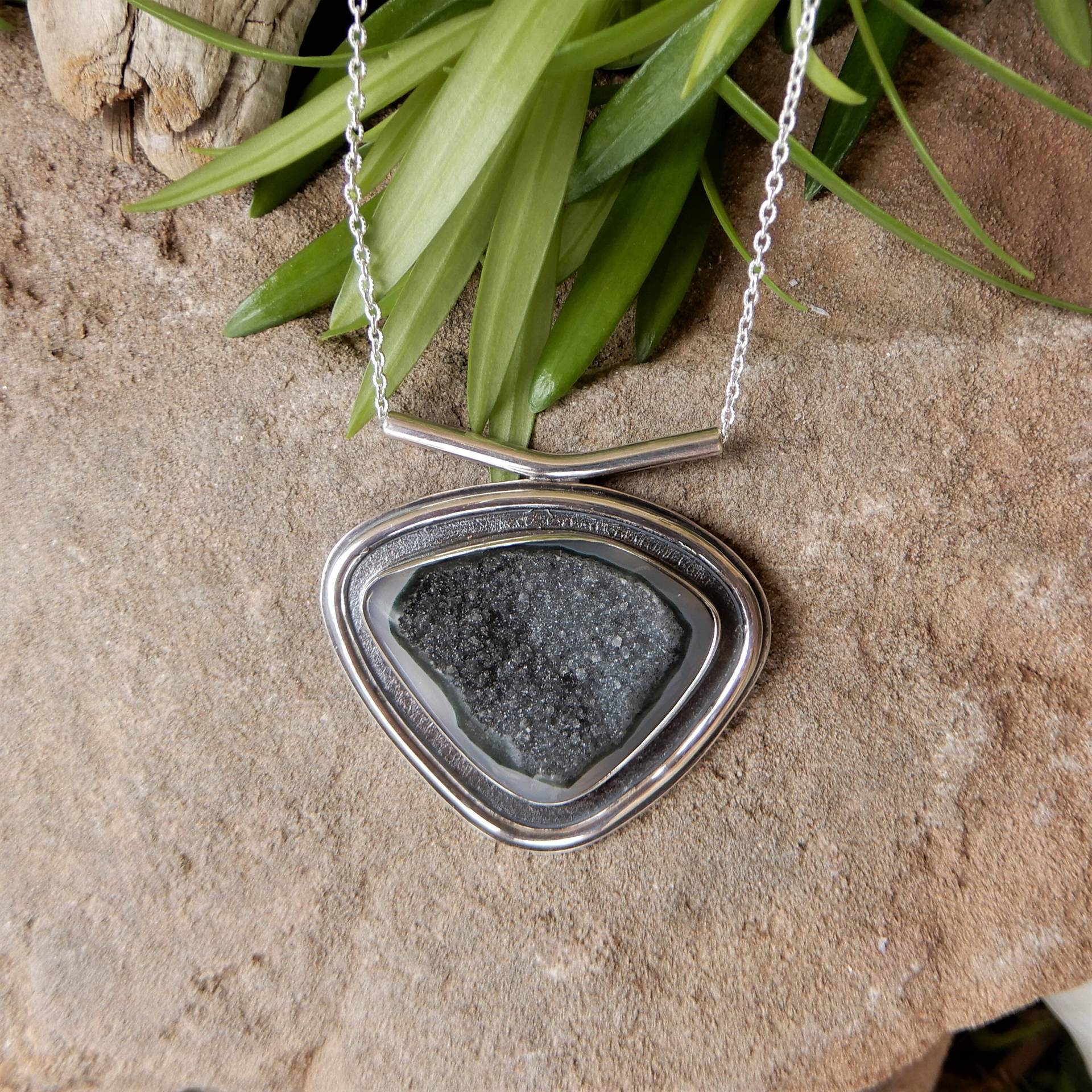 Schwarzer Drogen-sterling Silberner Anhänger Schwarzer Drogen-sterling Silberner Anhänger von HeldHighJewelry
