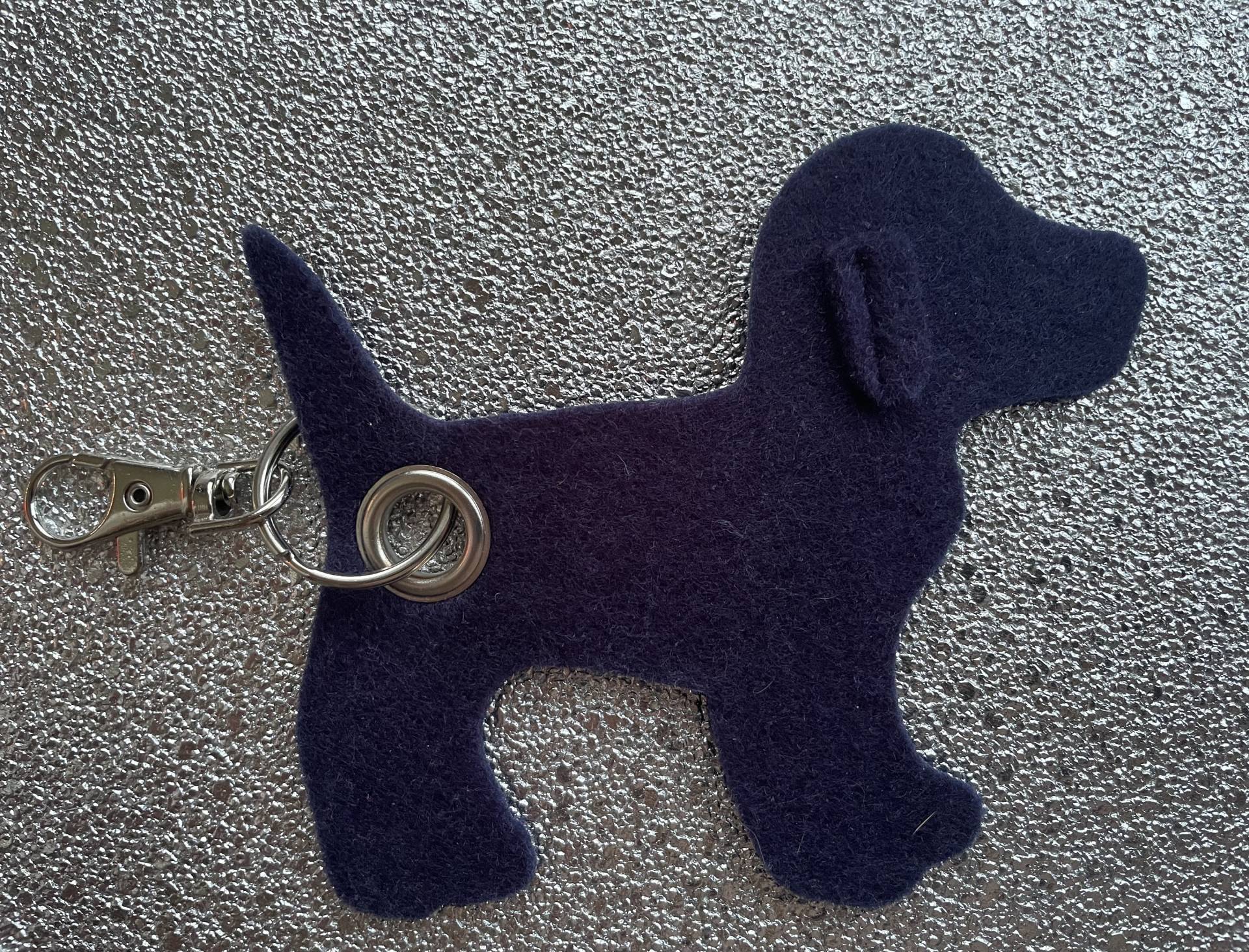Schlüsselanhänger Beagle Filz Blau Pink Grau Schlüsselanhänger Beagle Filz Blau Pink Grau von Heldenmeute