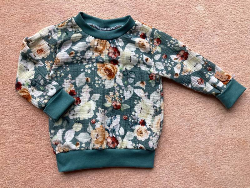 Musselin Pullover Mit Weichem Bündchen in Den Größen 104, 92, 80 von Heldenstoff