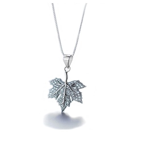 Helen de Lété (Original Strass Maple Leaf Sterling Silber Halsband Halskette von Helen de Lete
