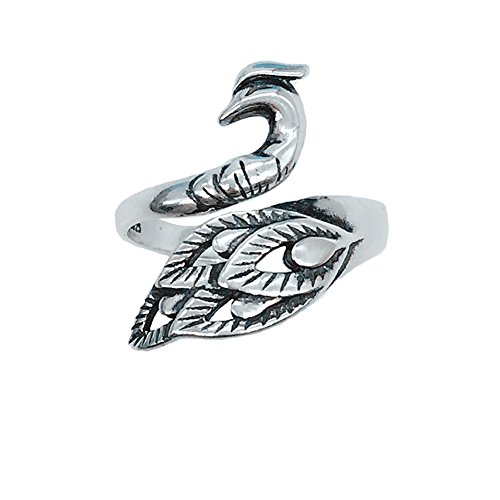 Helen de Lete Offener Ring mit Phönix-Wundervogel aus Sterlingsilber im Vintage-Stil von Helen de Lete