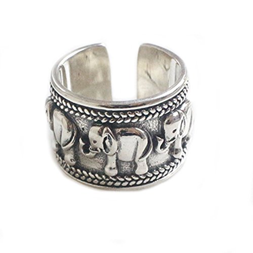 Helen de Lete 925 Sterling Silber Jahrgang Elefant Offene Ring von Helen de Lete
