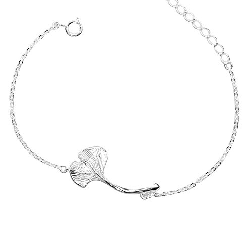 Helen de Lete Armband mit Ginkgo-Blättern, aus Sterlingsilber. von Helen de Lete