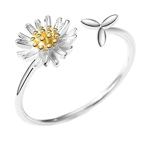 Helen de Lete Gänseblümchen und Blatt 925 Sterling Silber offenen Ring Helen de Lete Gänseblümchen und Blatt 925 Sterling Silber offenen Ring von Helen de Lete