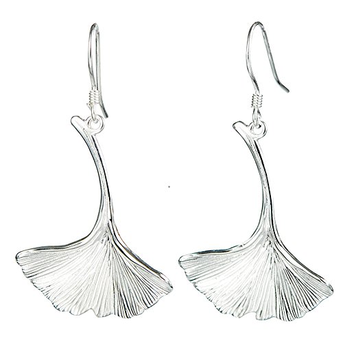 Helen de Lete Ginkgo Blatt 925 Sterling-Silber Schmuck Set (Ohrring) von Helen de Lete