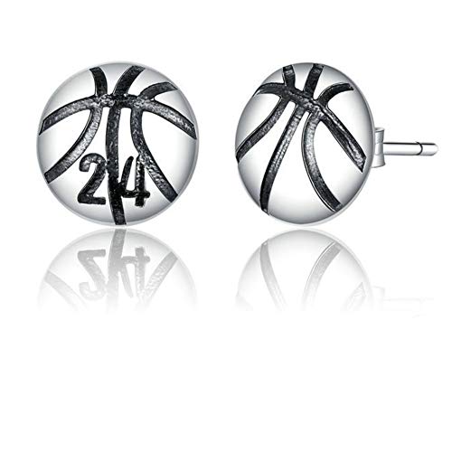 Helen de Lete S925 Sterling Silber Der Nr. 24 Basketball Ohrring von Helen de Lete