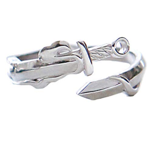 Helen de Lete S925 Sterling Silber Lady General Mulans Schwert verstellbarer Ring, Sterling Silber von Helen de Lete