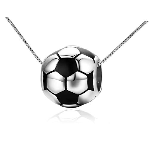 Helen de Lete S925 Sterling Silber Liebe Sport Fußball Halskette von Helen de Lete