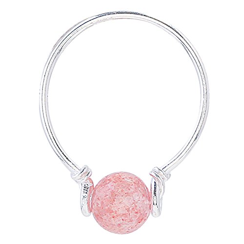 Helen de Lete Süße Erdbeere Kristallkugel 925 Sterling Silber Ring-Größe 6 von Helen de Lete