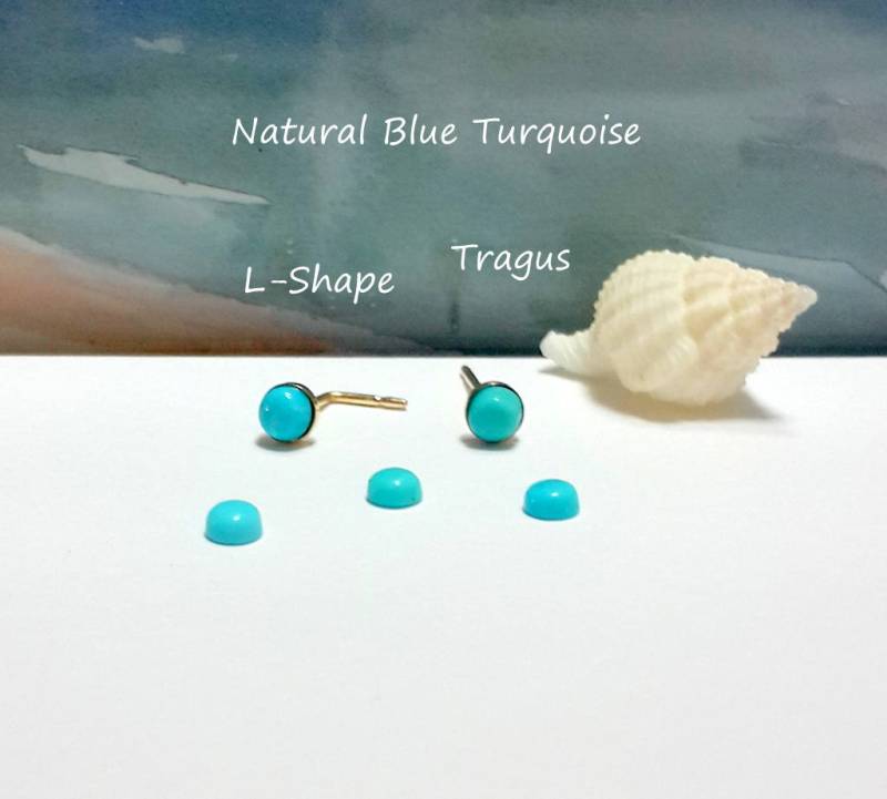 14K Gold Filled Arizona Blau Türkis Tragus Ohrstecker, L-Form, Dezember Geburtsstein, 20 Gauge, Geschenk 14K Gold Filled Arizona Blau Türkis Tragus Ohrstecker, L-Form, Dezember Geburtsstein, 20 Gauge, Geschenk von HelenCollectionJewel