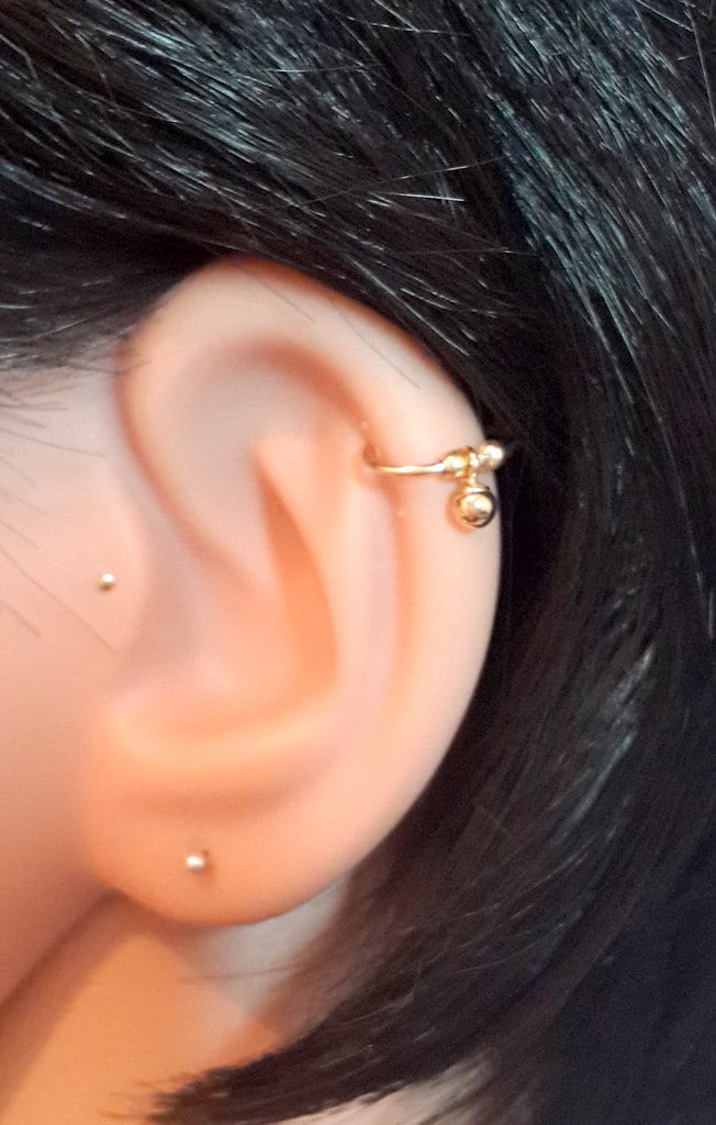 14K Gold Filled Creolen Knorpel, Tragus, Helix Piercing, 16G 18G 20G 22G 14K Gold Filled Creolen Knorpel, Tragus, Helix Piercing, 16G 18G 20G 22G von HelenCollectionJewel