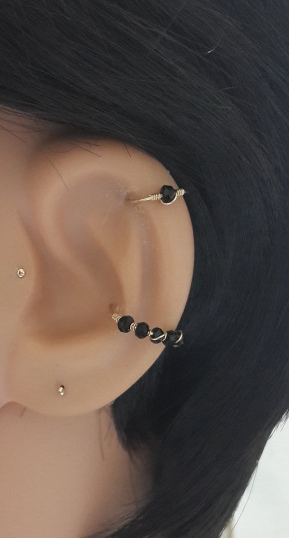 Schwarzer Onyx Ohrring Gold Oder Sterling Helix Tragus Ring, Etsy 14 Schwarzer Onyx Ohrring Gold Oder Sterling Helix Tragus Ring, Etsy 14 von HelenCollectionJewel