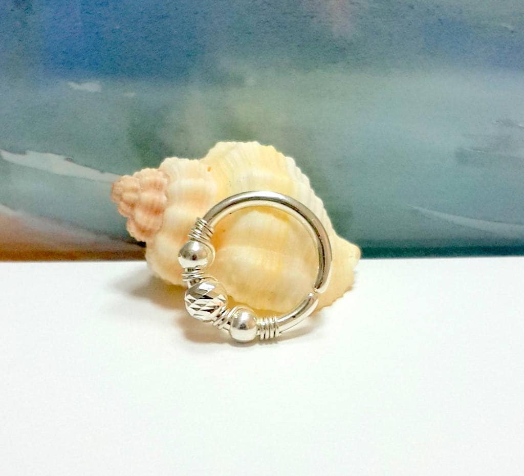 sterling Silber Septum Ring 14G 16G 18G Hoop sterling Silber Septum Ring 14G 16G 18G Hoop von HelenCollectionJewel